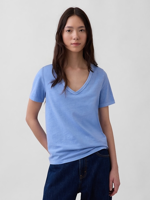 Image number 1 showing, Organic Cotton VintageSoft V-Neck T-Shirt