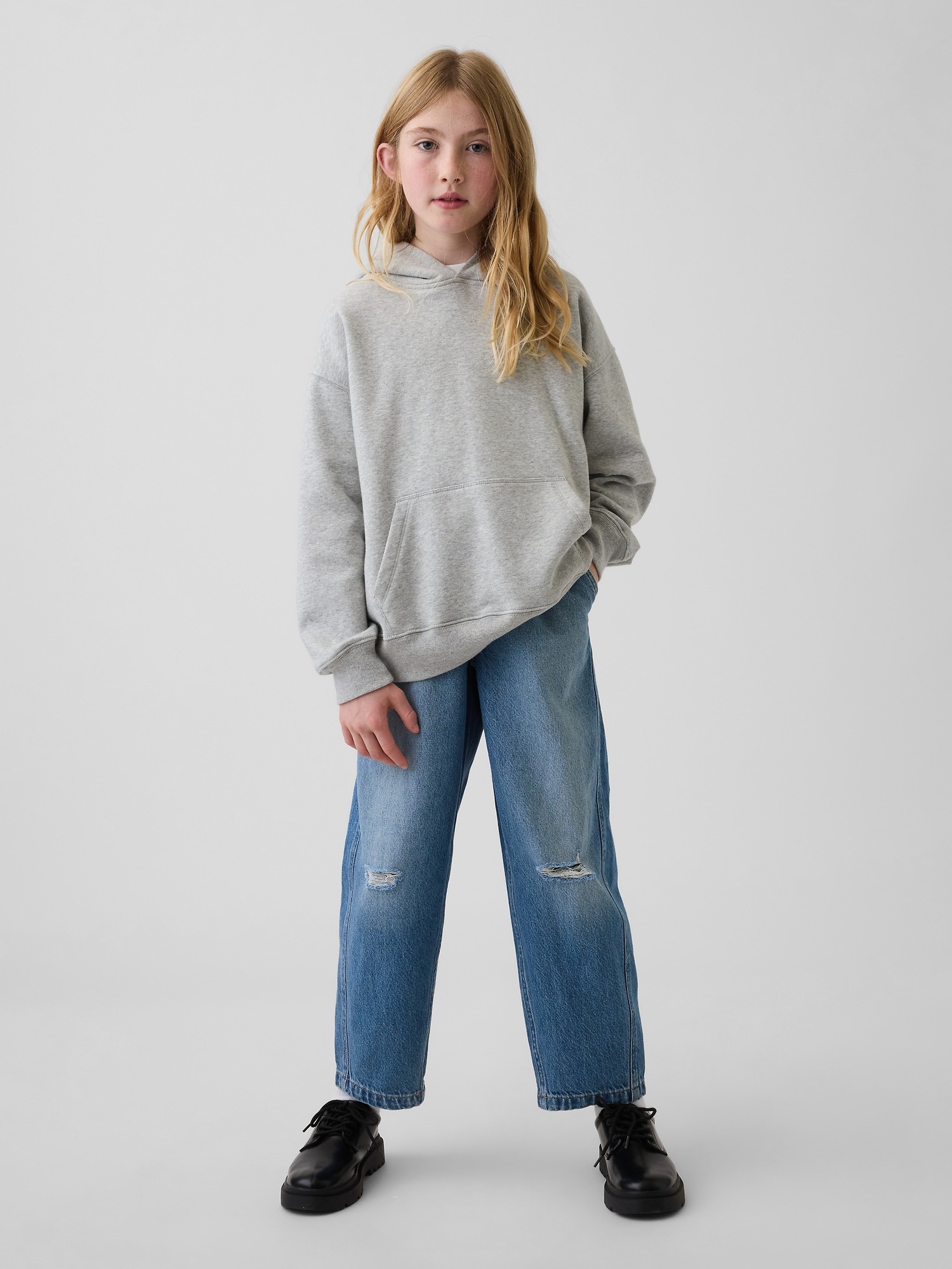 Kids High Rise Easy Barrel Jeans