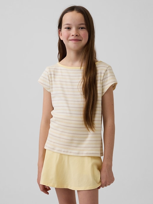 Image number 1 showing, Kids Cap-Sleeve Fitted T-Shirt
