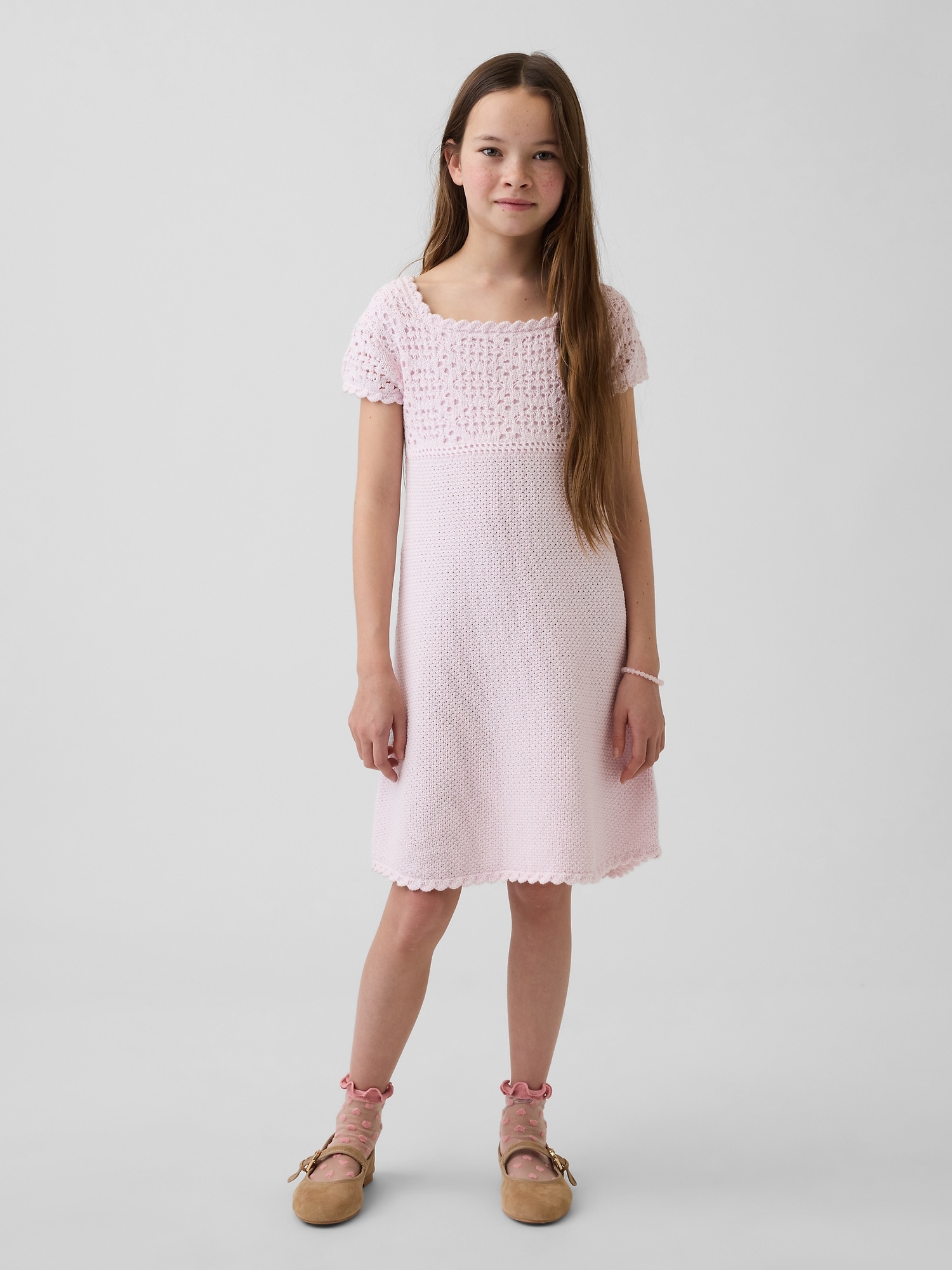 Kids Crochet Sweater Dress
