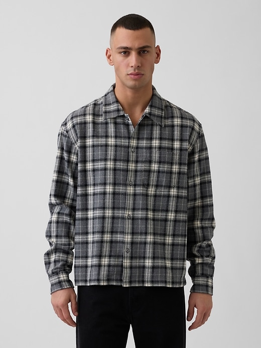 Organic Cotton Relaxed Flannel Shirt