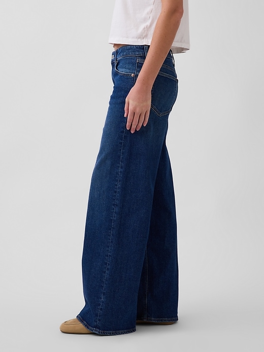 Image number 3 showing, Low Rise Stride Wide-Leg Jeans