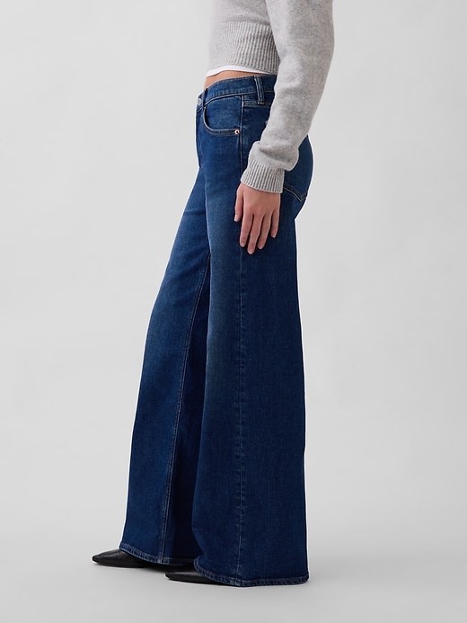 Image number 3 showing, Mid Rise Stride Wide-Leg Jeans