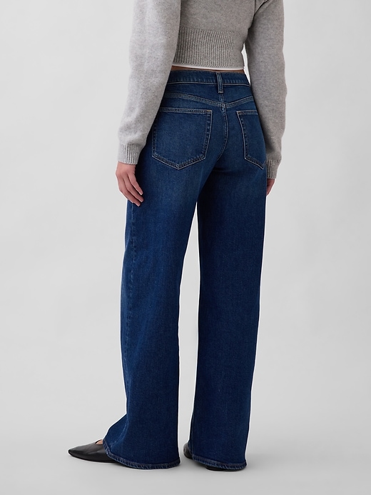 Image number 4 showing, Mid Rise Stride Wide-Leg Jeans