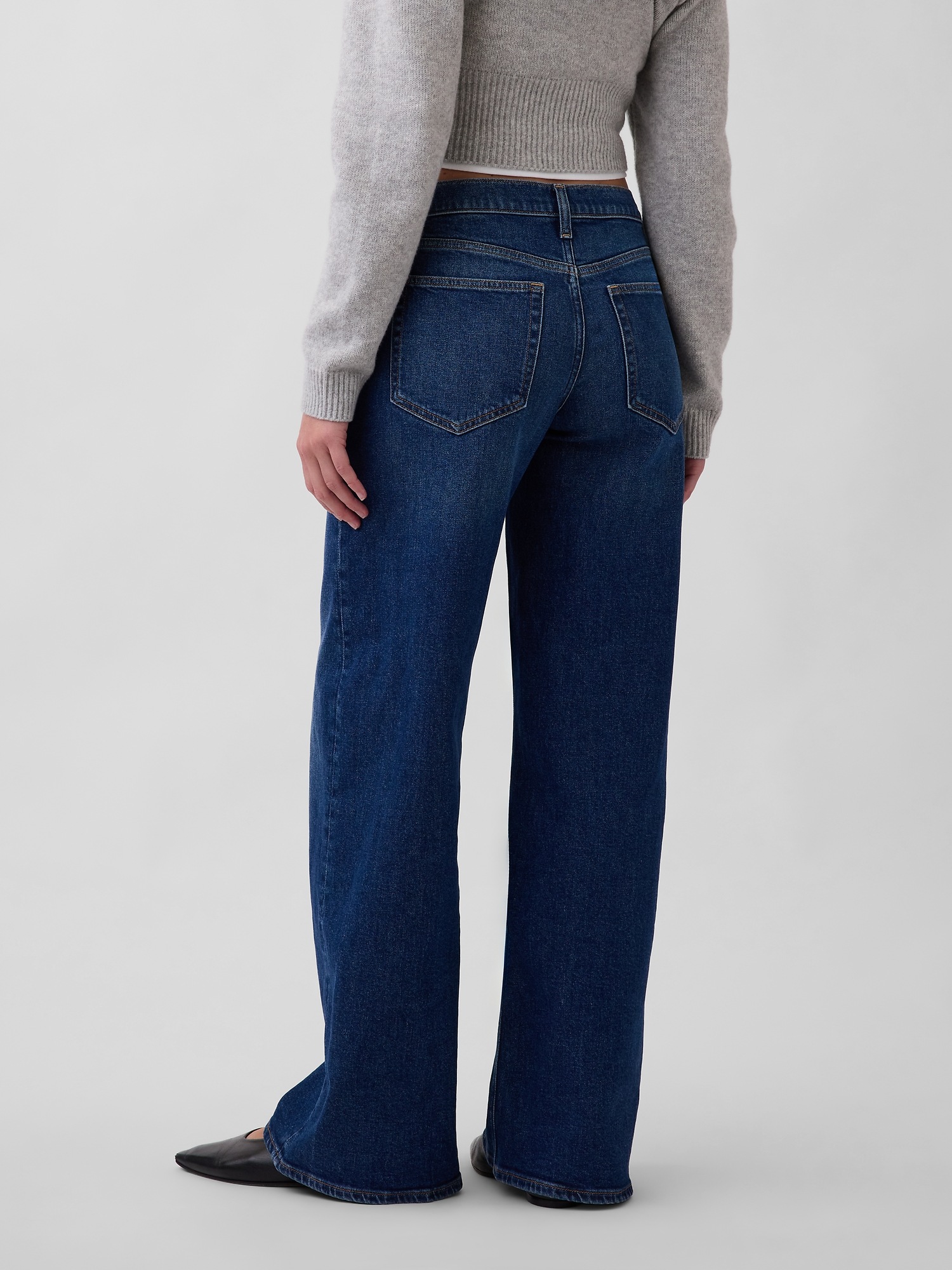 Женские джинсы Gap Mid Rise Stride Wide-Leg Jeans — фото 4