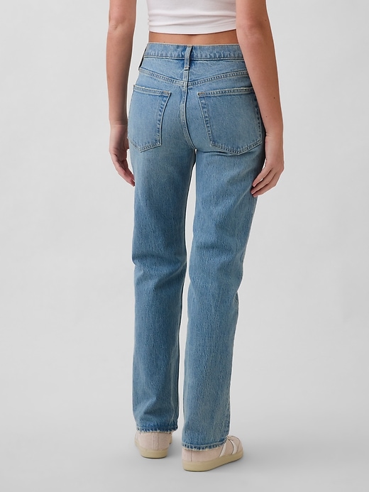 Image number 4 showing, Mid Rise Relaxed Straight Jeans