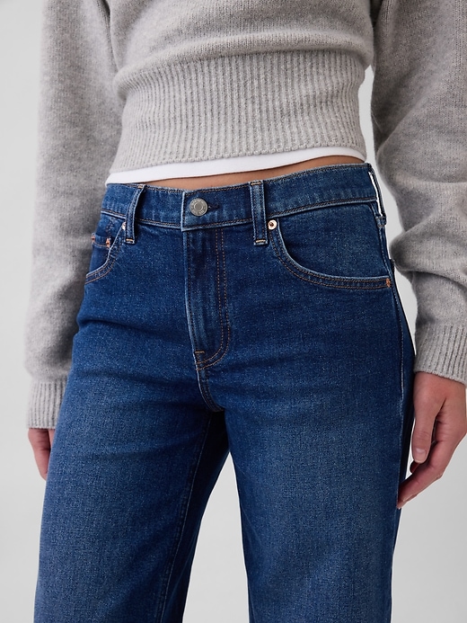 Image number 6 showing, Mid Rise Stride Wide-Leg Jeans