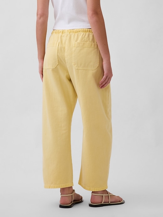Image number 4 showing, Poplin Easy Double-Knee Barrel Pants
