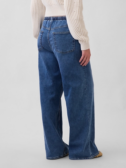 Image number 4 showing, Mid Rise Knit Easy Baggy Jeans