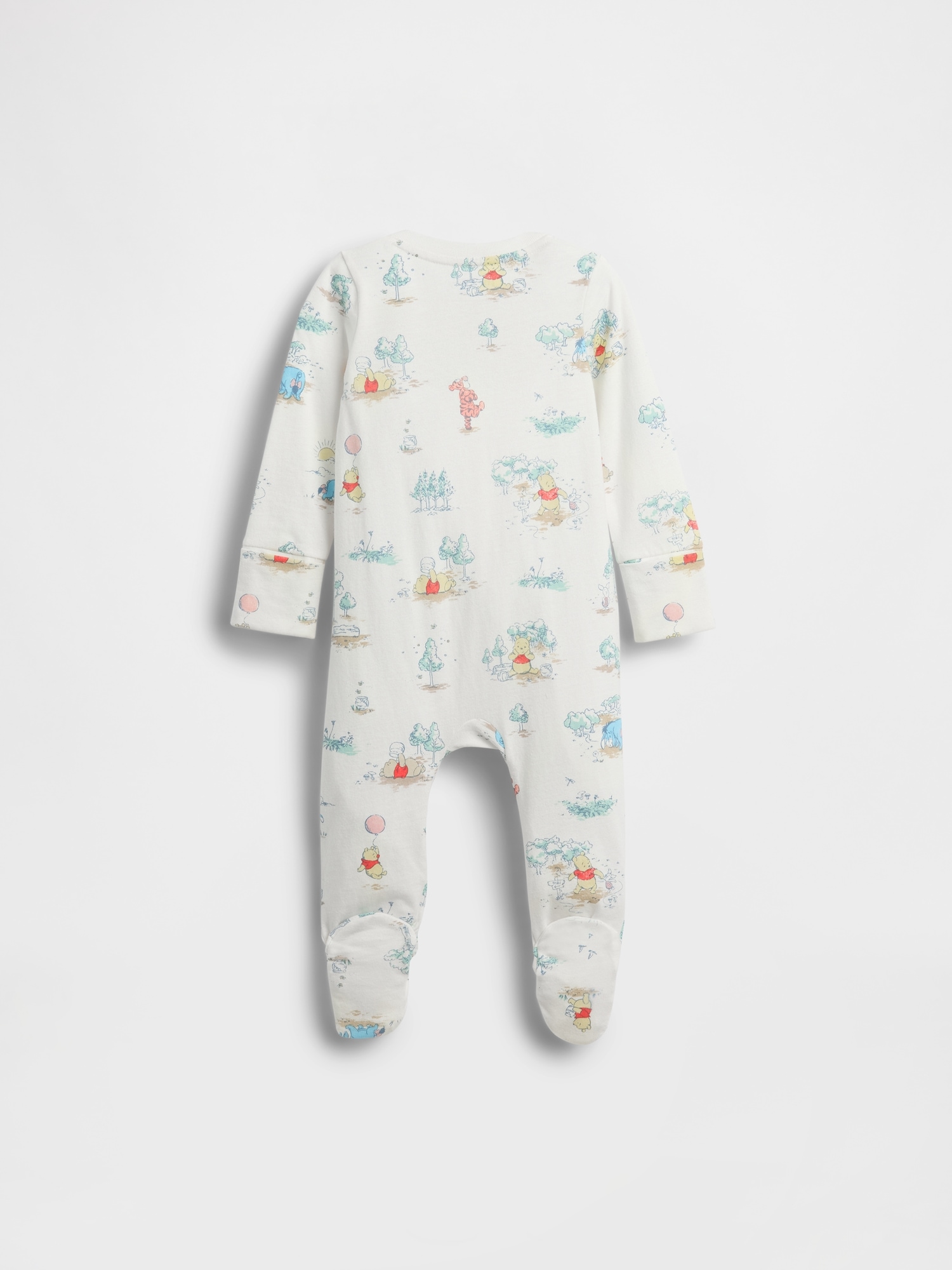 Baby Winnie The Pooh Organic Cotton Footed One-Piece