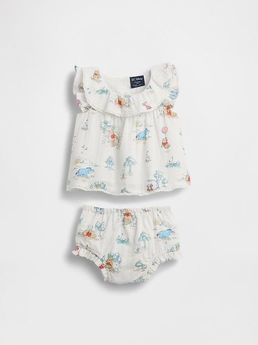 Image number 1 showing, Baby Winnie The Pooh Cotton Gauze Outfit Set