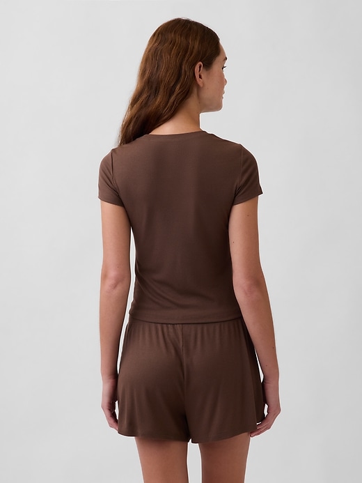 Image number 3 showing, Mini Rib PJ T-Shirt