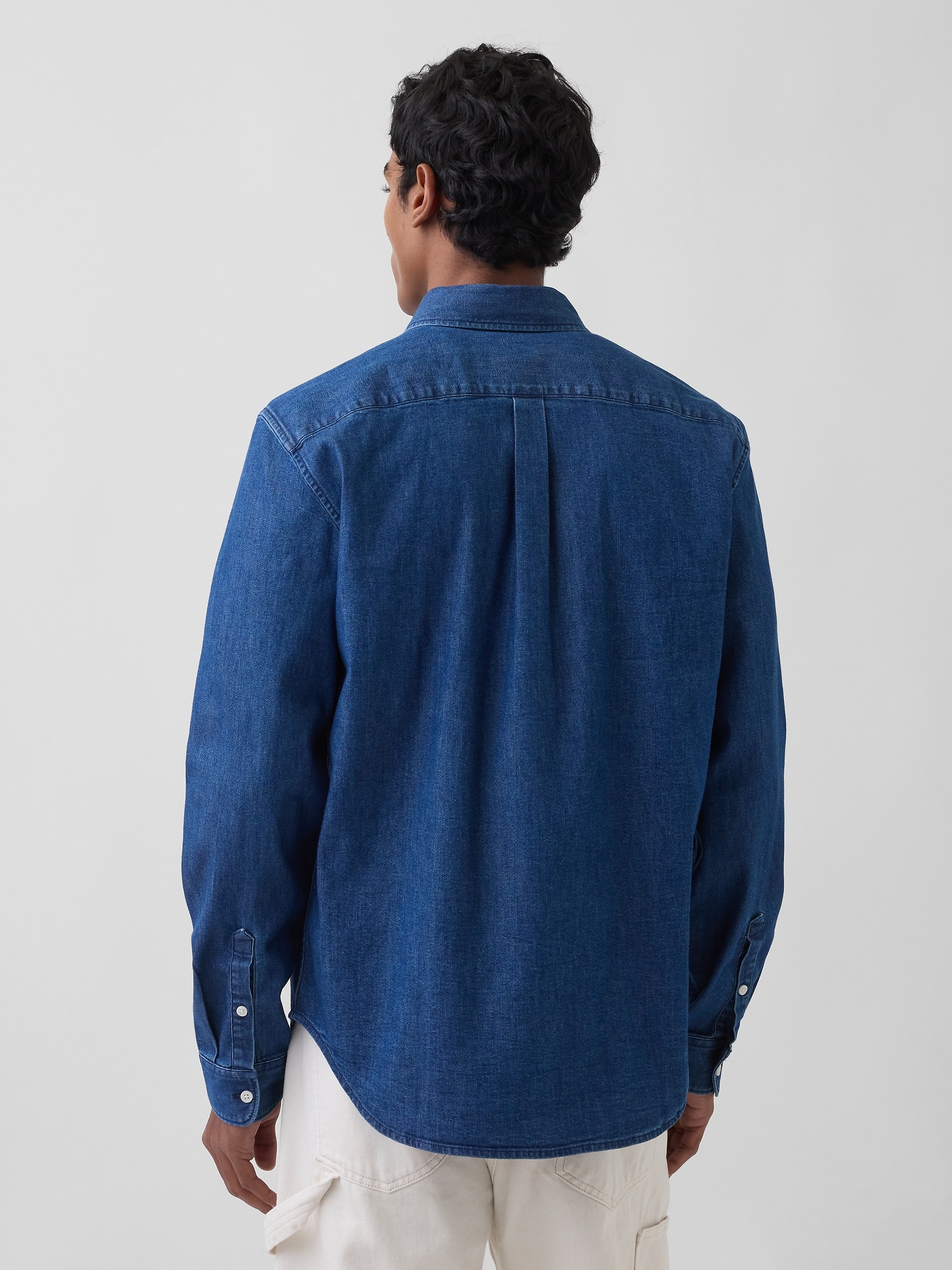 Мужские рубашки Gap Denim Pocket Shirt — фото 3