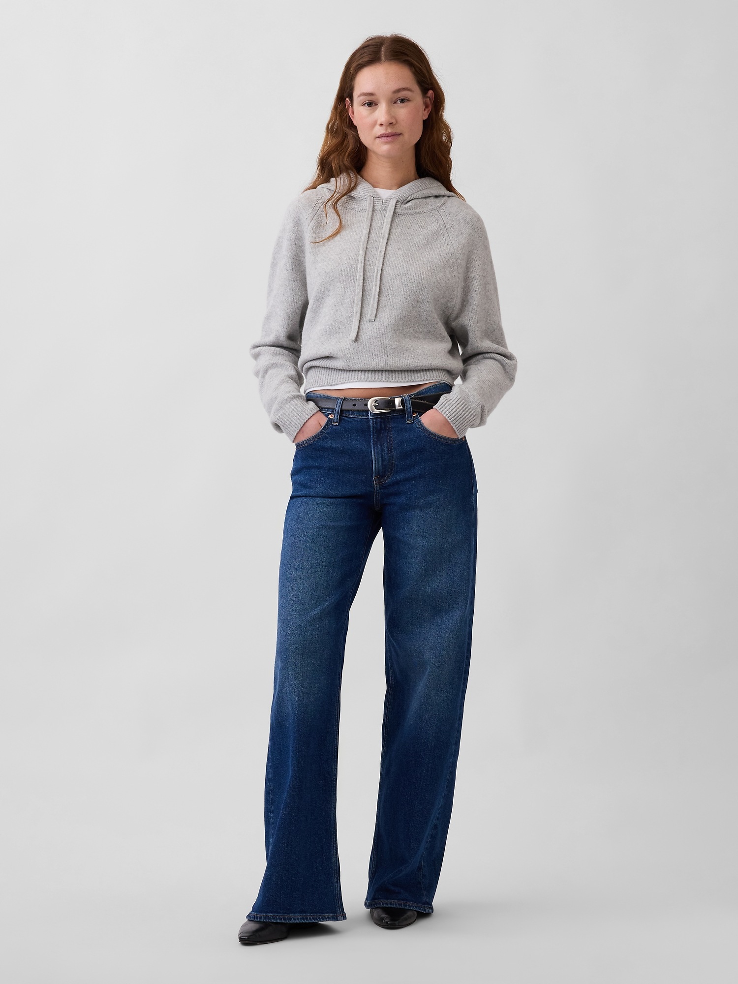 Женские джинсы Gap Mid Rise Stride Wide-Leg Jeans