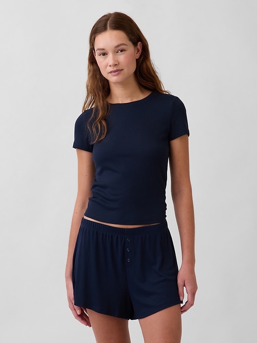 Image number 1 showing, Mini Rib PJ T-Shirt