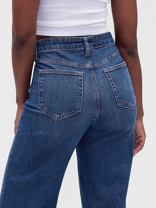 Image number 5 showing, Curvy High Rise Stride Wide-Leg Jeans