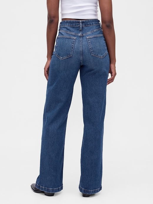 Image number 4 showing, Curvy High Rise Stride Wide-Leg Jeans