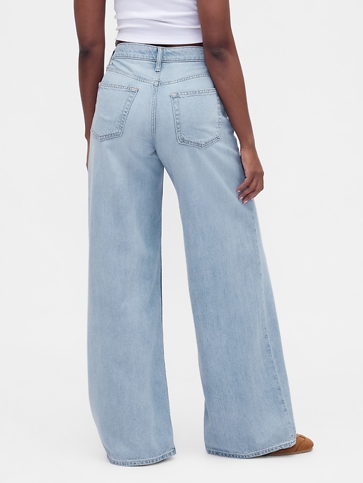 Image number 4 showing, Curvy Mid Rise UltraSoft Baggy Jeans