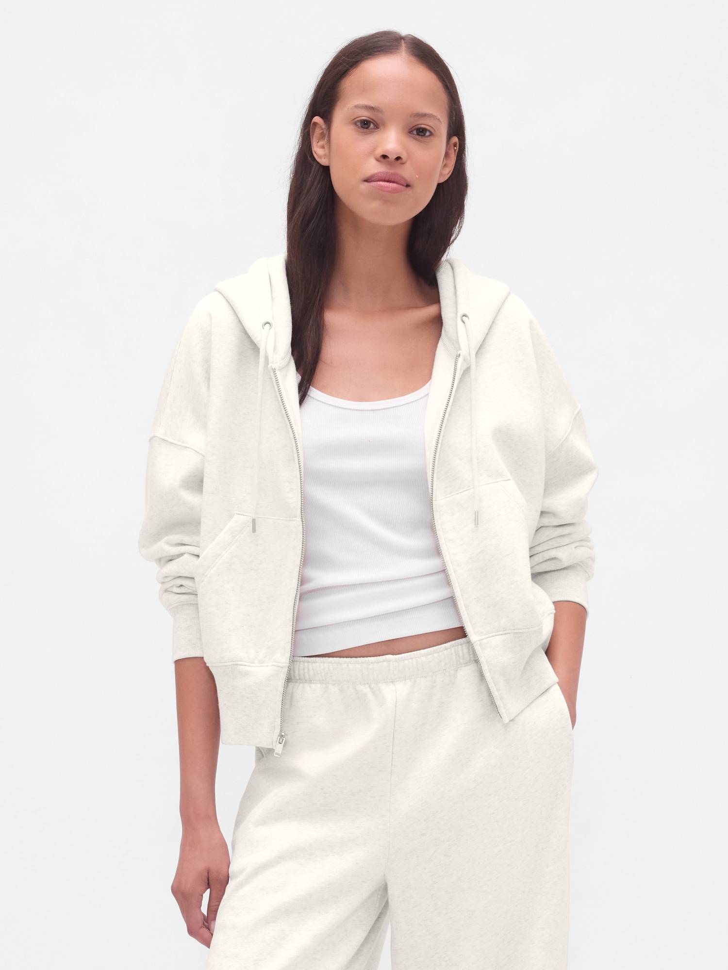 VintageSoft Wedge Zip Hoodie