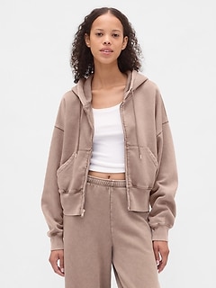 VintageSoft Wedge Zip Hoodie