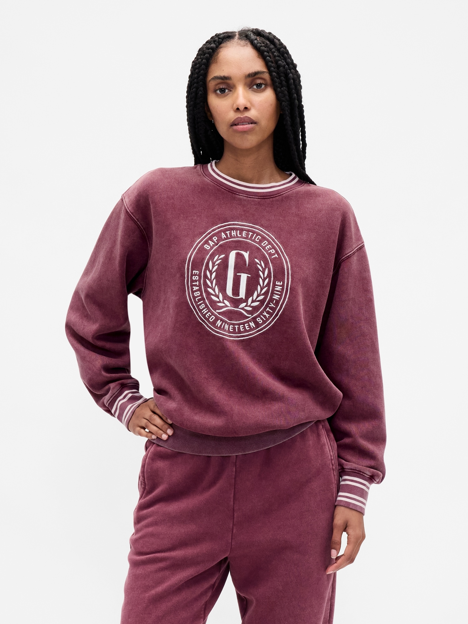 VintageSoft Oversized Logo Sweatshirt