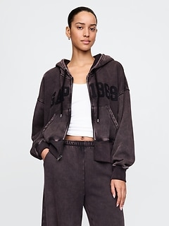 VintageSoft Wedge Zip Hoodie