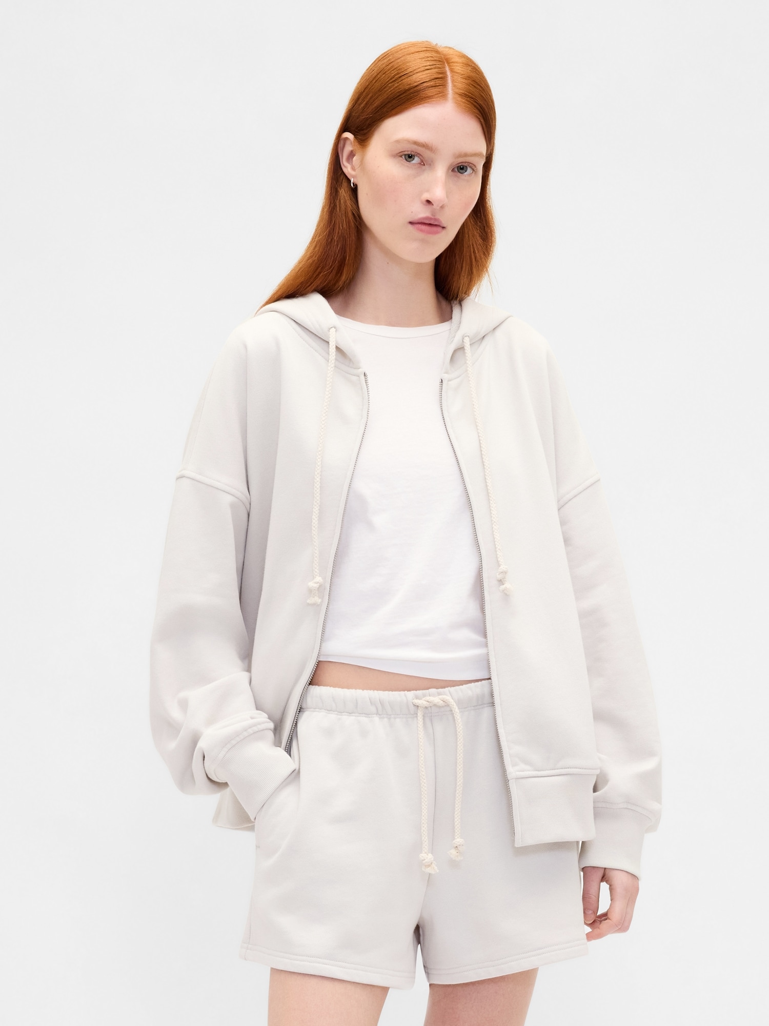 Heavyweight French Terry Oversized Zip Hoodie