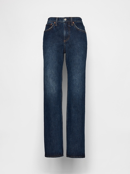 Image number 1 showing, Mid Rise Relaxed Straight Jeans