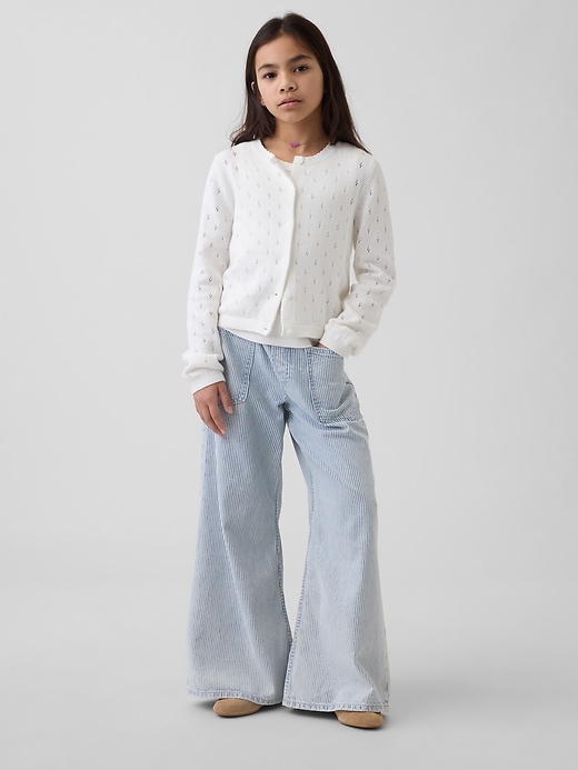 Image number 4 showing, Kids Pointelle Cardigan Sweater