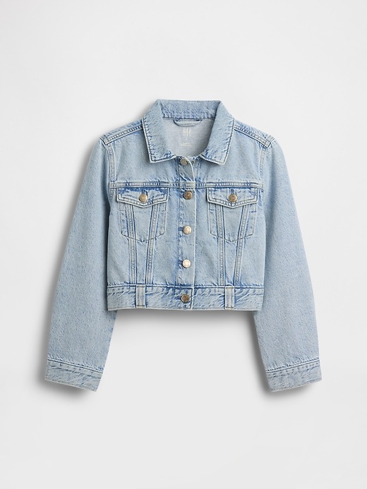 Image number 2 showing, Kids Denim Crop Jacket