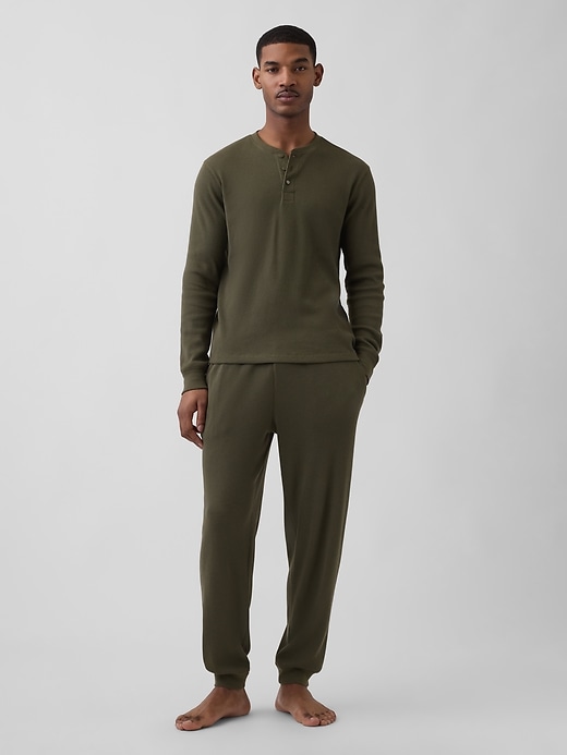 Image number 1 showing, Waffle Henley PJ Set