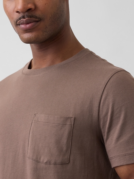 Image number 4 showing, Adult Organic Cotton Pocket T-Shirt