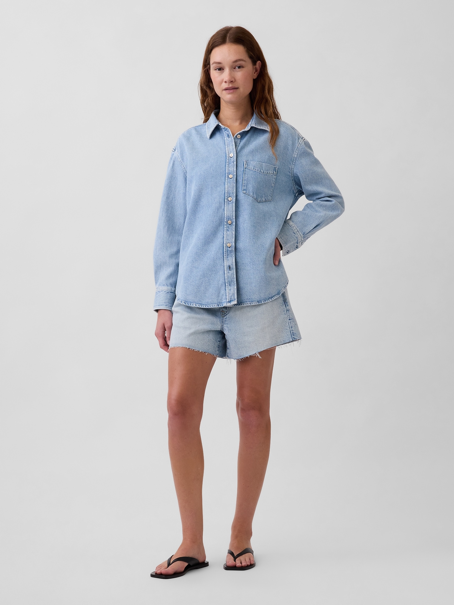 UltraSoft Denim Oversized Shirt