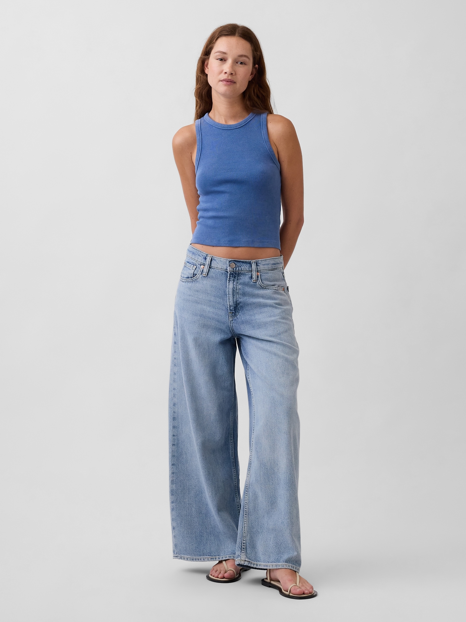 Heavyweight Rib Halter Tank Top | Gap