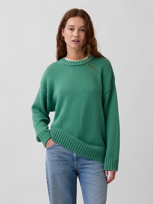 Image number 1 showing, 100% Cotton Oversized Sweater