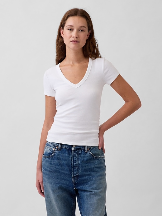 Image number 1 showing, Modern V-Neck T-Shirt