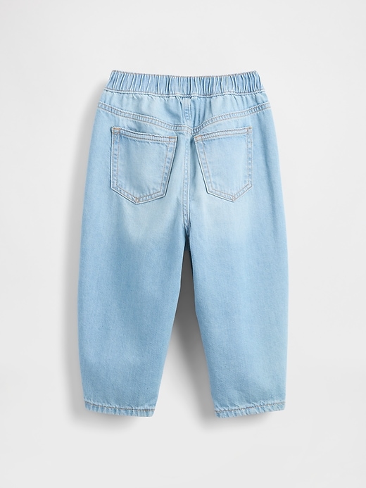 Image number 4 showing, Baby & Toddler Pull-On Barrel Jeans