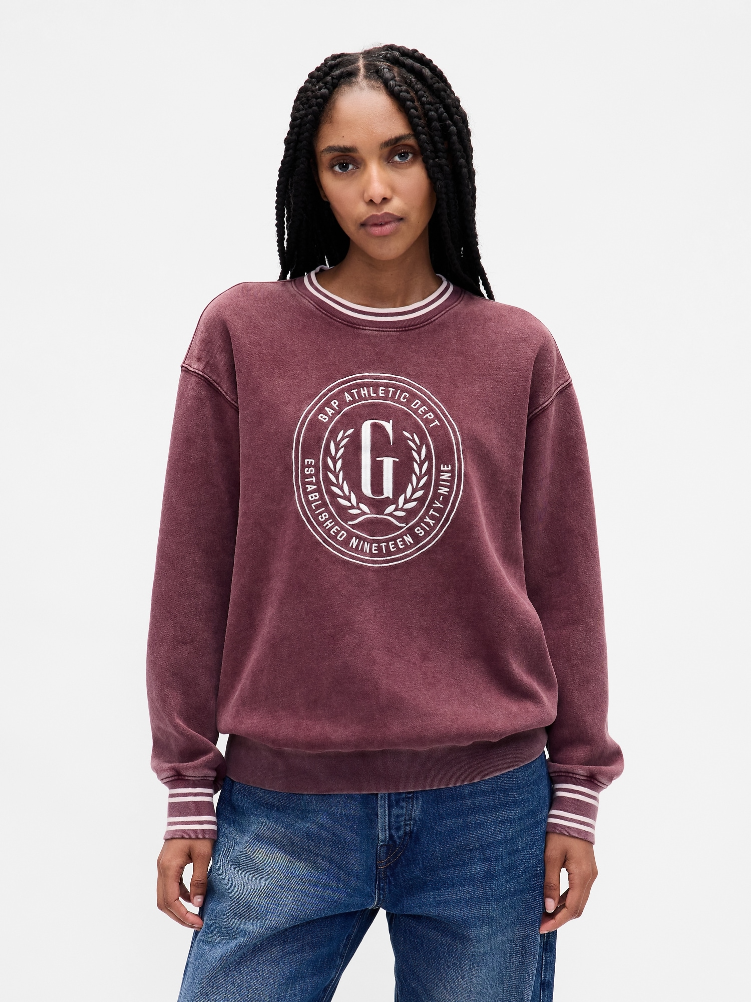 VintageSoft Oversized Logo Sweatshirt