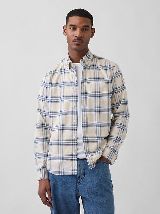 Мужские рубашки Gap Oxford Shirt in Classic Fit — фото 2