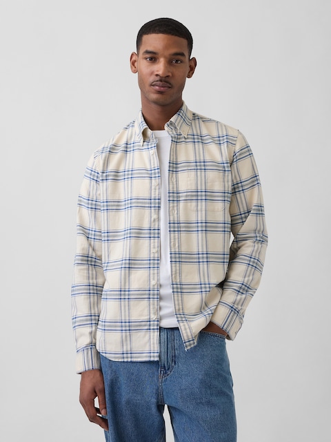Plaid Oxford Button-Down Shirt