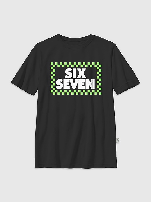Image number 1 showing, Kids Six Seven Checkered Graphic T-Shirt