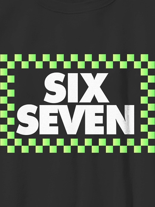 Image number 3 showing, Kids Six Seven Checkered Graphic T-Shirt
