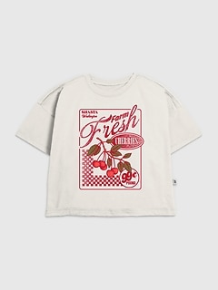 Kids Farm Fresh Cherries Graphic T-Shirt