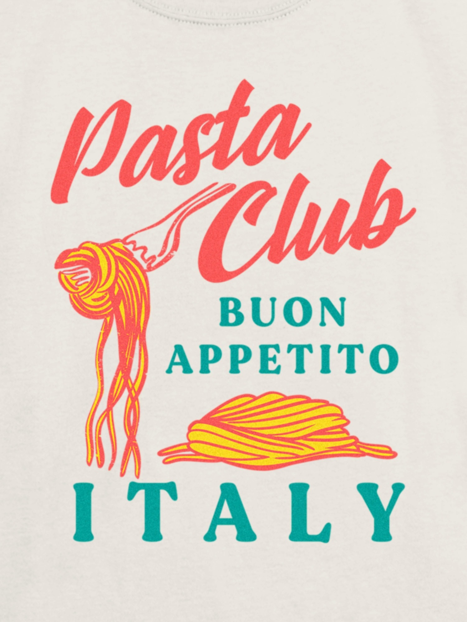 Детская футболка Gap Pasta Club Graphic, цвет: Молочный белый — фото 3
