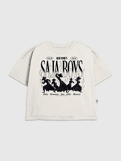 Kids K-Pop Demon Hunters Saja Boys Silhouette Graphic T-Shirt