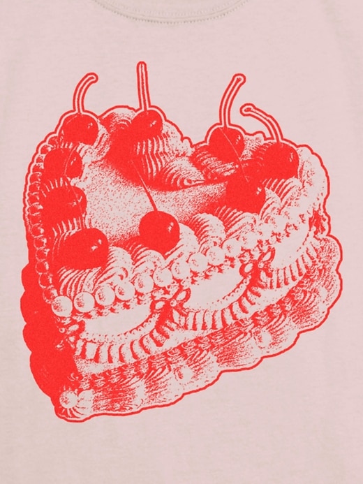 Image number 3 showing, Kids Vintage Heart Cake Graphic T-Shirt
