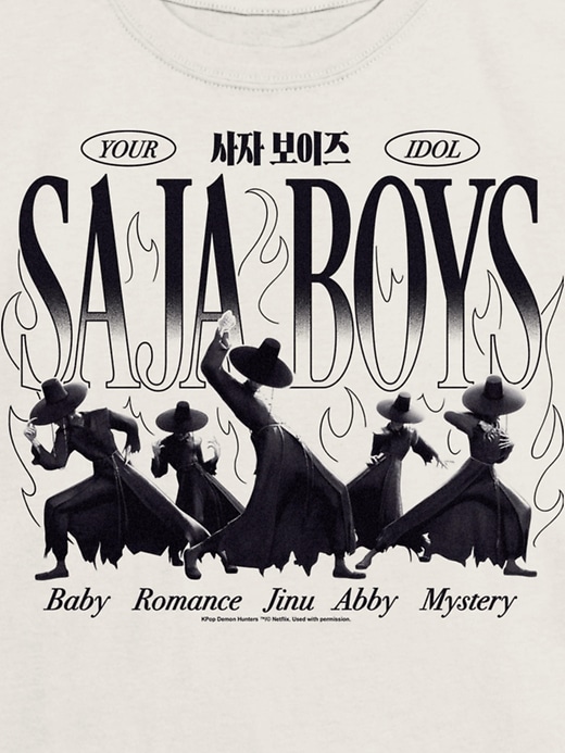 Image number 3 showing, Kids K-Pop Demon Hunters Saja Boys Silhouette Graphic T-Shirt
