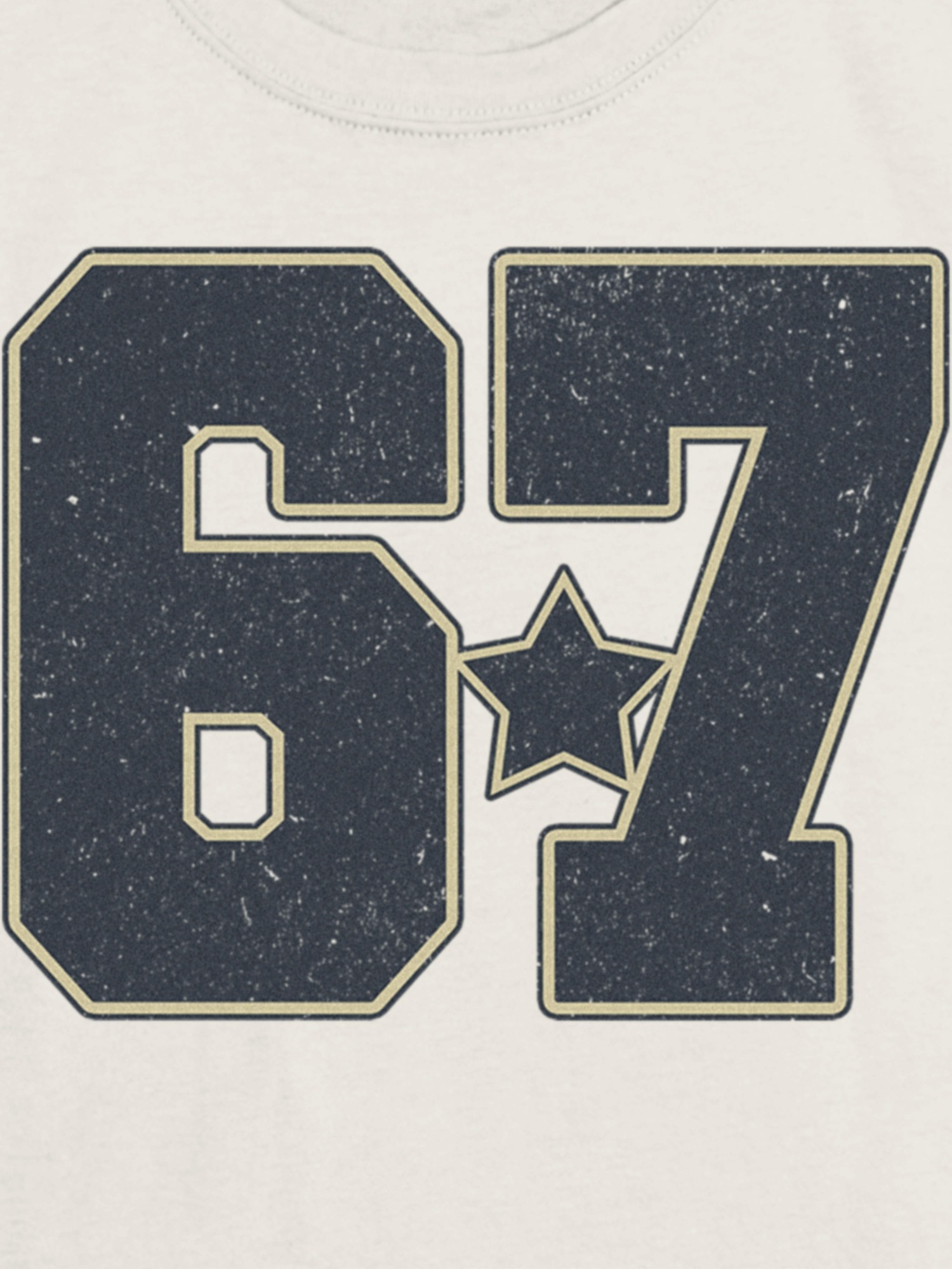 Детская футболка Gap Six Seven Graphic, цвет: Молочный белый — фото 3