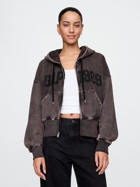 VintageSoft Wedge Zip Hoodie