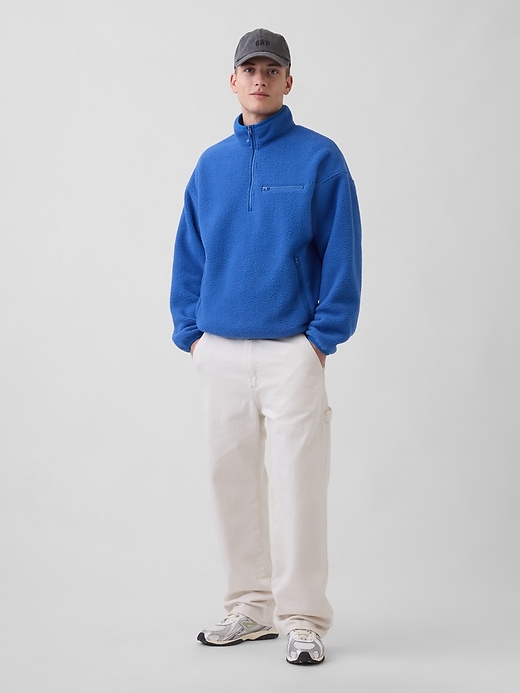 Image number 2 showing, Sherpa Oversized Half-Zip Pullover